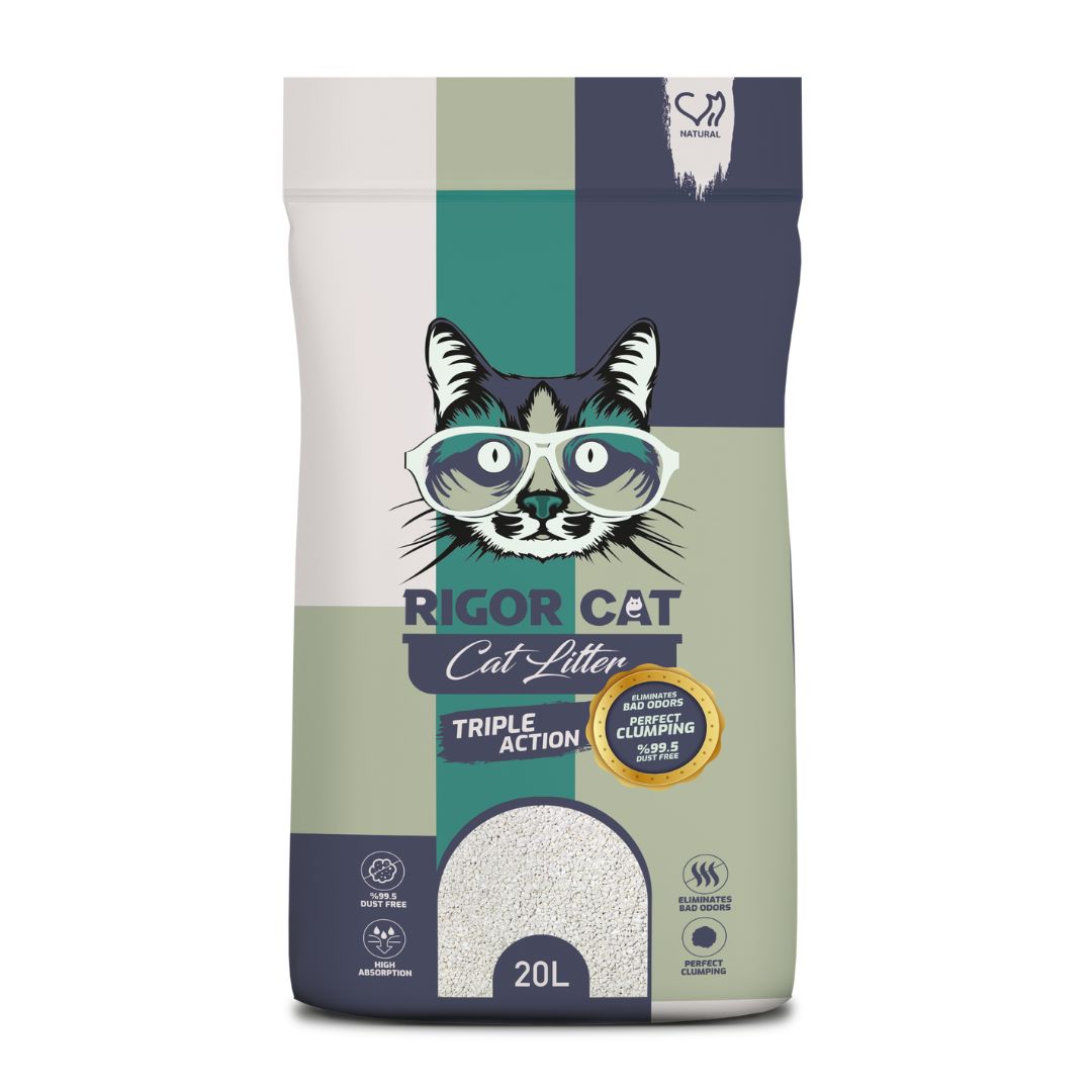 SALE: Rigor Cat Natural White Bentonite Clumping Litter - Natural/Unscented - 20L (8681900005870)