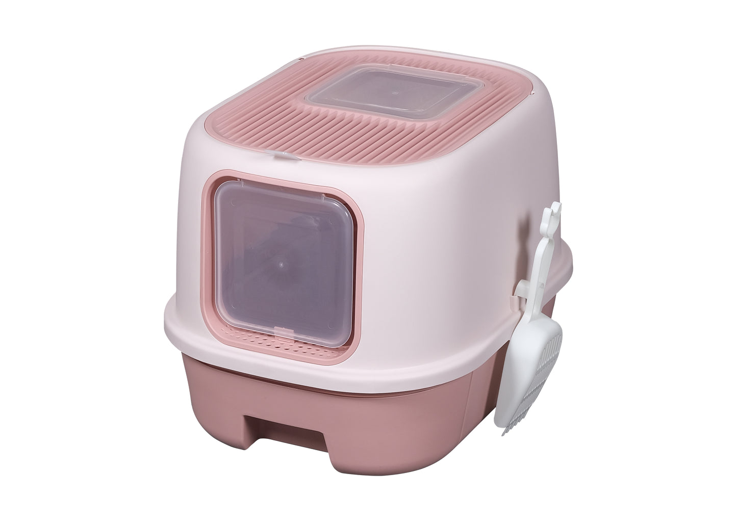 SALE: Pawsitiv Emma Litter Box with Removable Tray - 2 Door - MSP 106T - Pink (6975945340549)