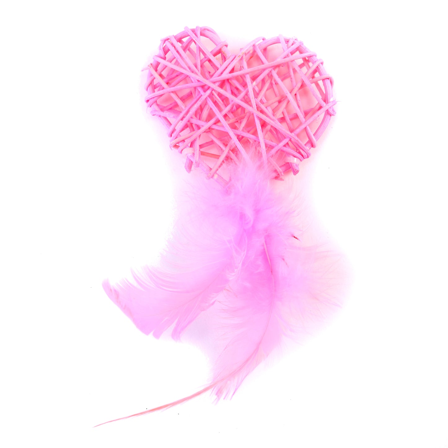Pink Heart with Feathers Interactive Cat Toy (8429083036171)