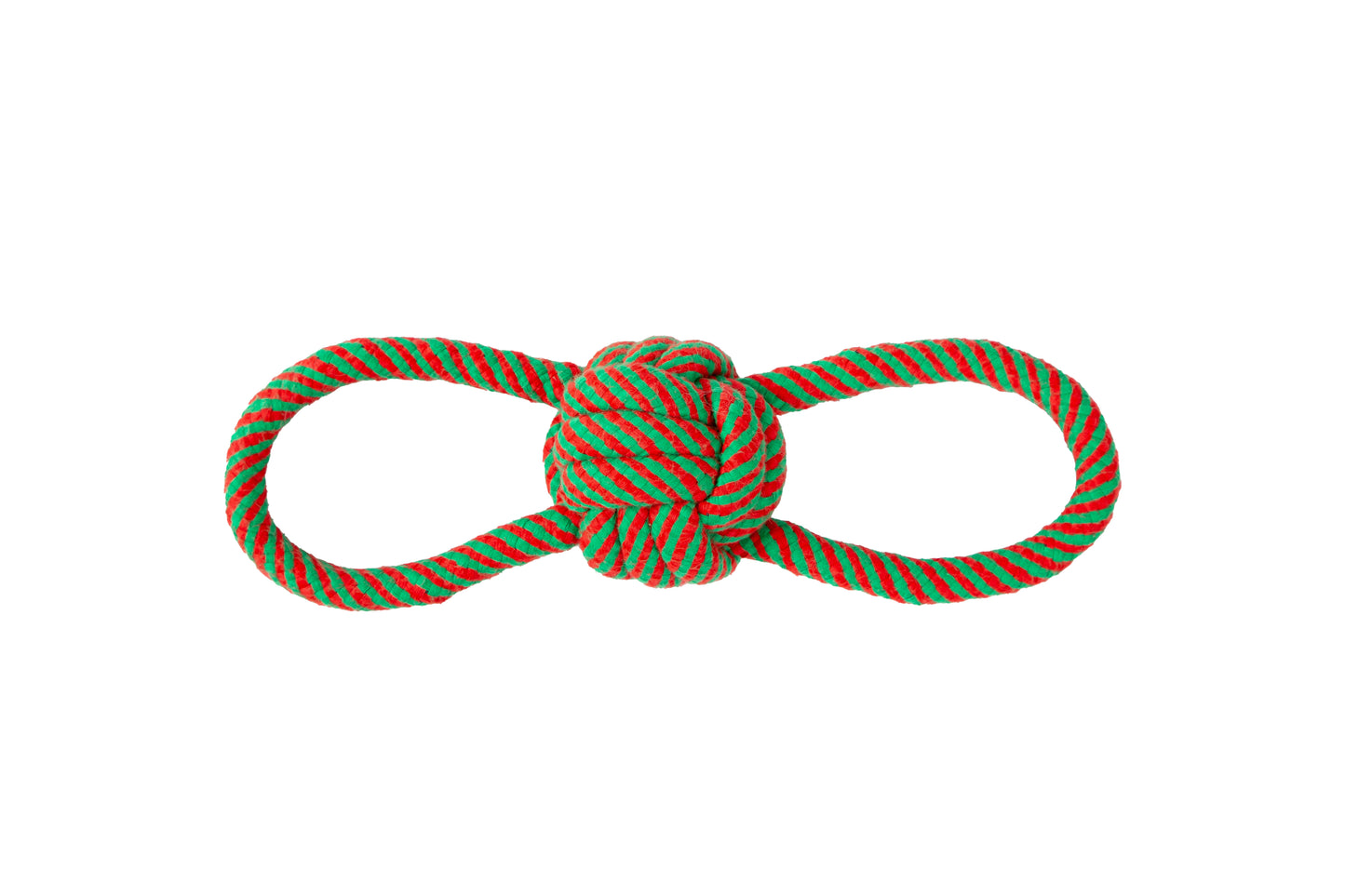 Durable Rope Ball Dog Toy - Double Handle - Christmas Collection (8429083040352)