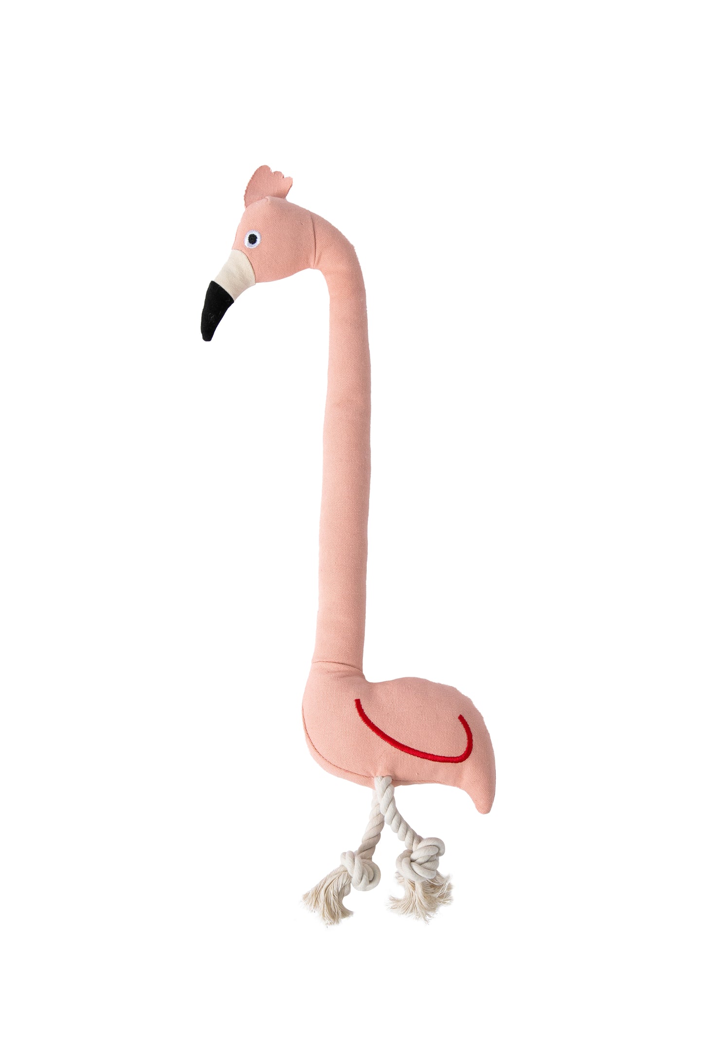 Flamingo Long Neck Plush Dog Toy (8429083041434)