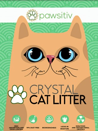 SALE: Pawsitiv Premium Silica Crystal Gel Litter for Cat - 16L - Unscented (0714651971601)