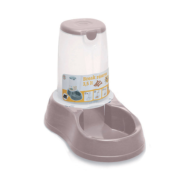 SALE: Food Dispenser Bowl for Cats and Dogs 3.5Lt - Coral Pink (Made in Italy)