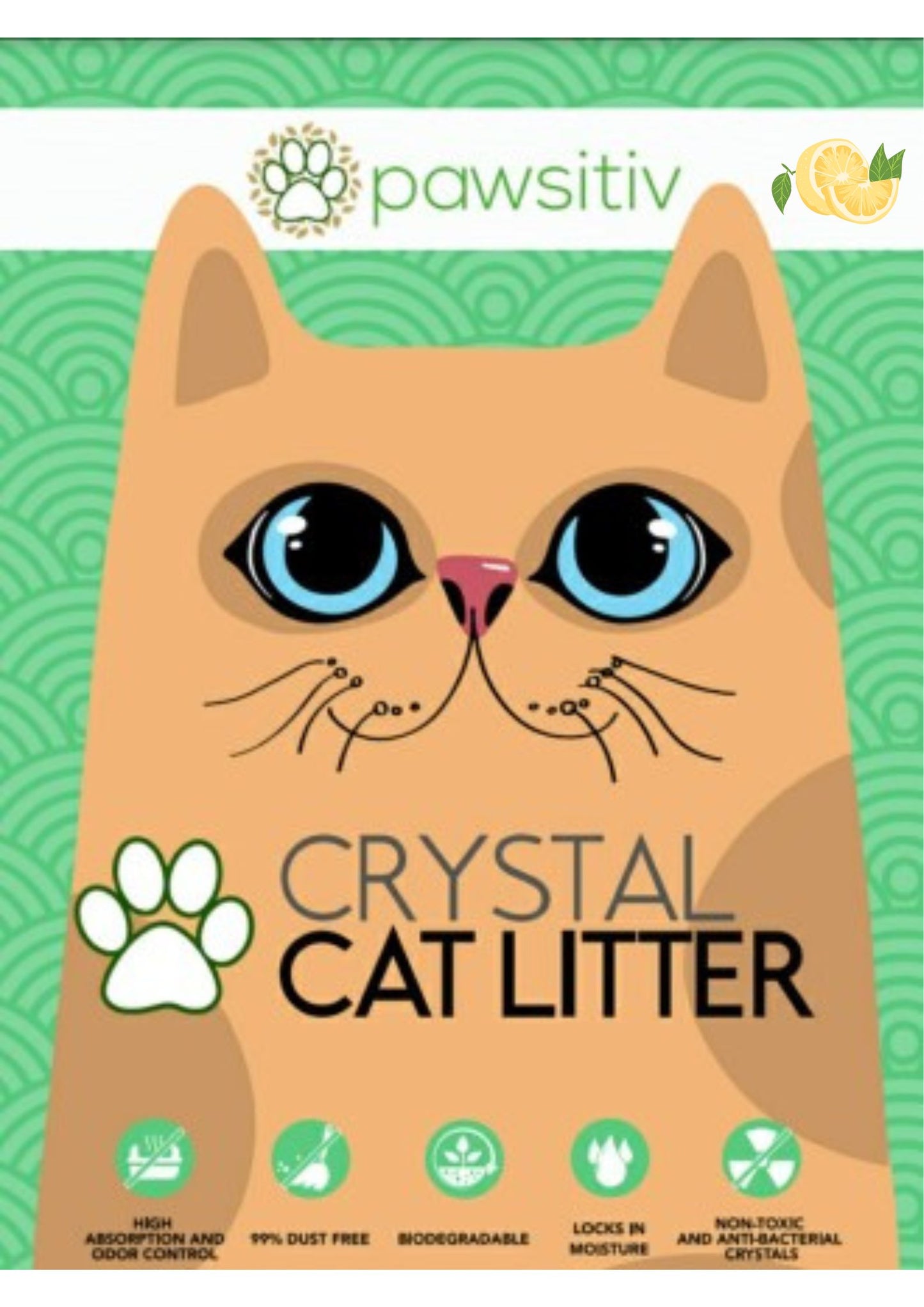 SALE: Pawsitiv Premium Silica Crystal Gel Litter for Cat - 16L - Lemon (606682842190)