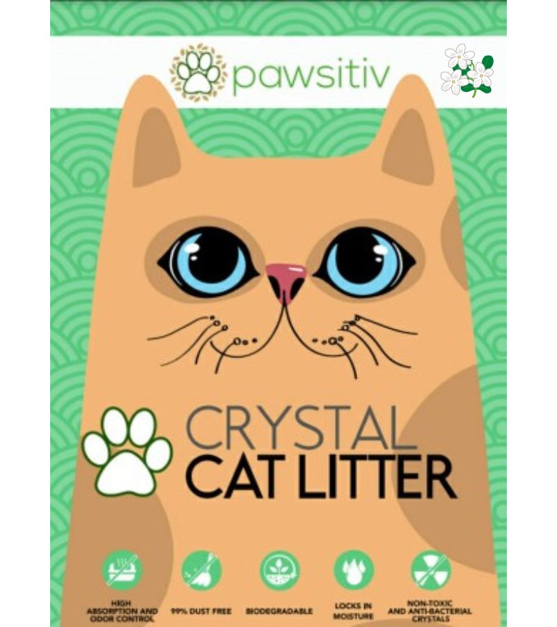 Pawsitiv Premium Silica Crystal Gel Litter for Cat - 16L - Jasmine (0714651971687)