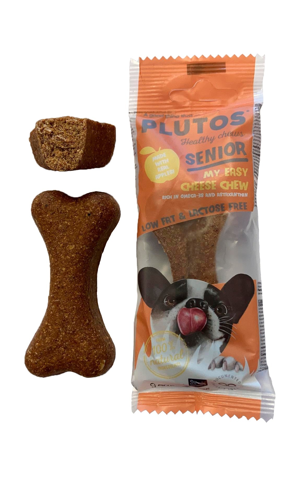 PLUTOS Soft Dog Chew – Receipe for Senior Dogs - Apple + Krill - 5pcs Minimum