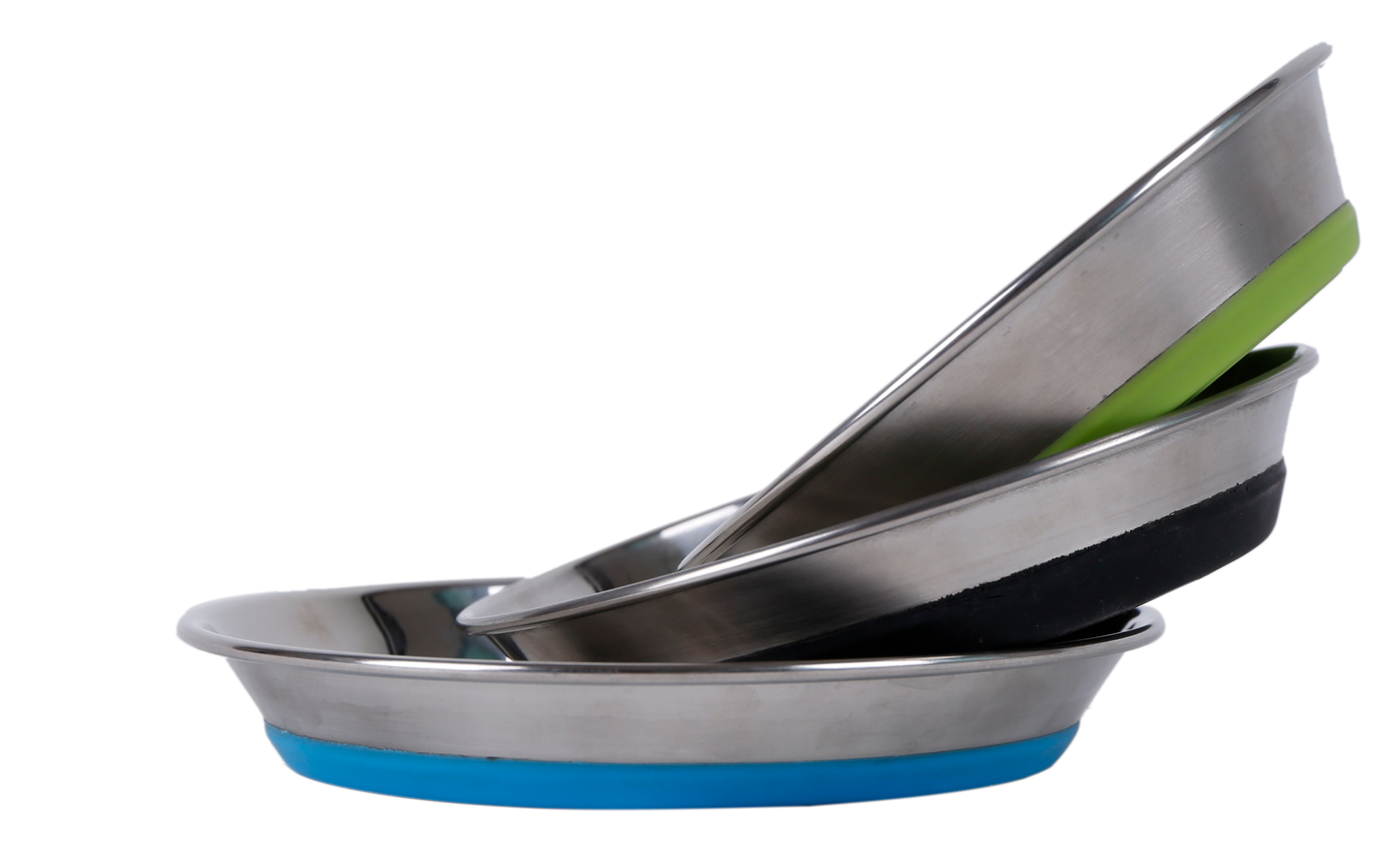 SALE: Stainless steel Plate with silicone bottom - Pink