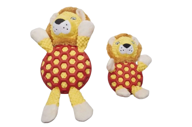 Lion with Rubber Net and Squeaky - Medium (141) (6970002258539)