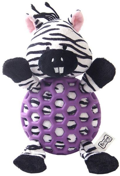 Zebra with Rubber Net and Squeaky - Large (65)