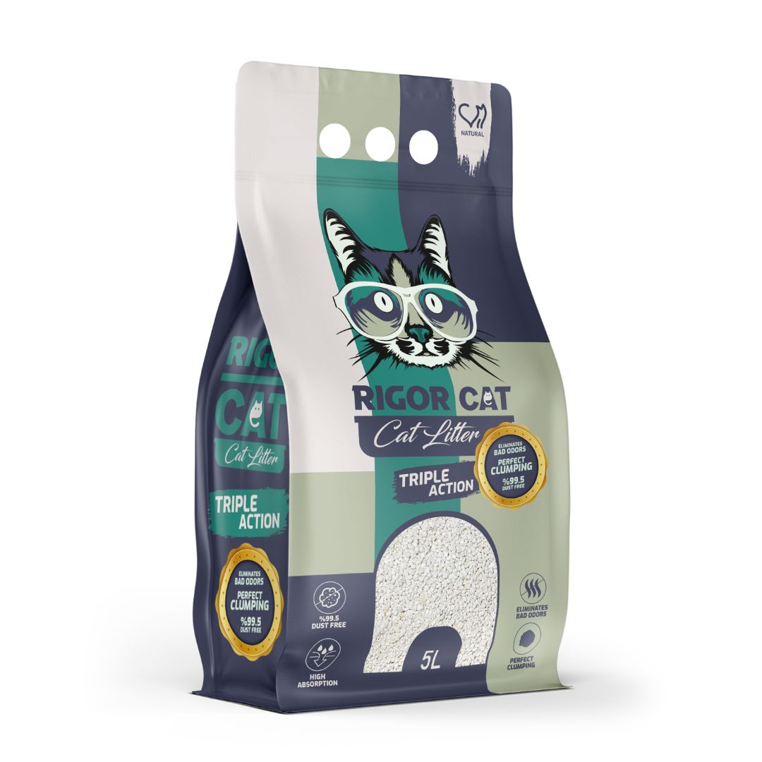 Rigor Cat Natural White Bentonite Clumping Litter - Natural/Unscented - 5L (8681900005665)