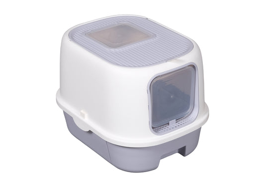 SALE: Pawsitiv Emma Litter Box with Removable Tray  - 2 Door - MSP 106T - Grey (6975945341997)