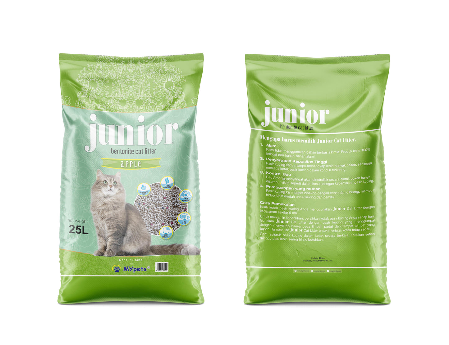 Junior Clumping Cat Litter - Apple - 25L (8997232680570)