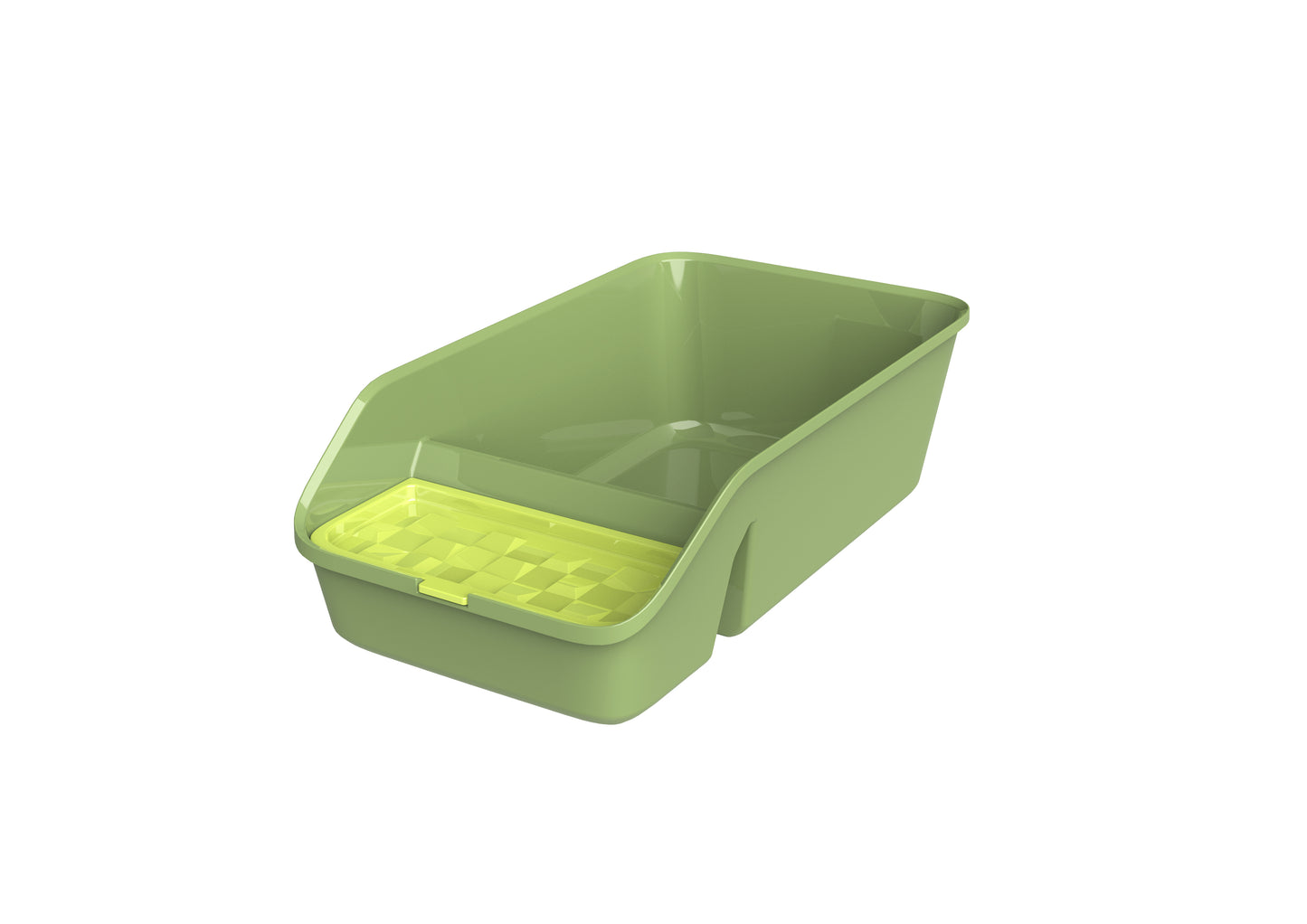 Pawsitiv Emma Classic Litter Tray with Storage - MSP B08 - Green - Large (6975945340587)