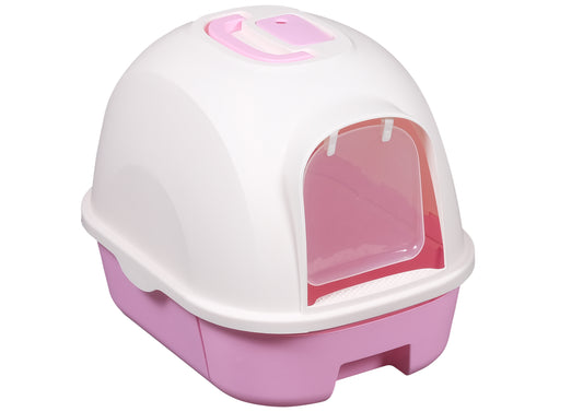 SALE: Pawsitiv Emma Litter Box with Removable Tray  - Savvy - MSP 009T - Pink (6975945341911)