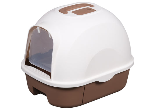 SALE: Pawsitiv Emma Litter Box with Removable Tray  - Savvy - MSP 009T - Coffee (6975945340495)