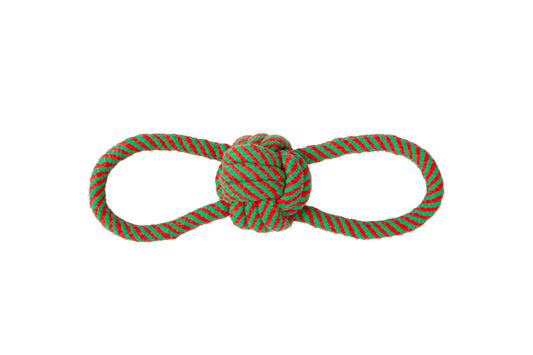 Durable Rope Ball Dog Toy - Double Handle - Christmas Collection (8429083040352)