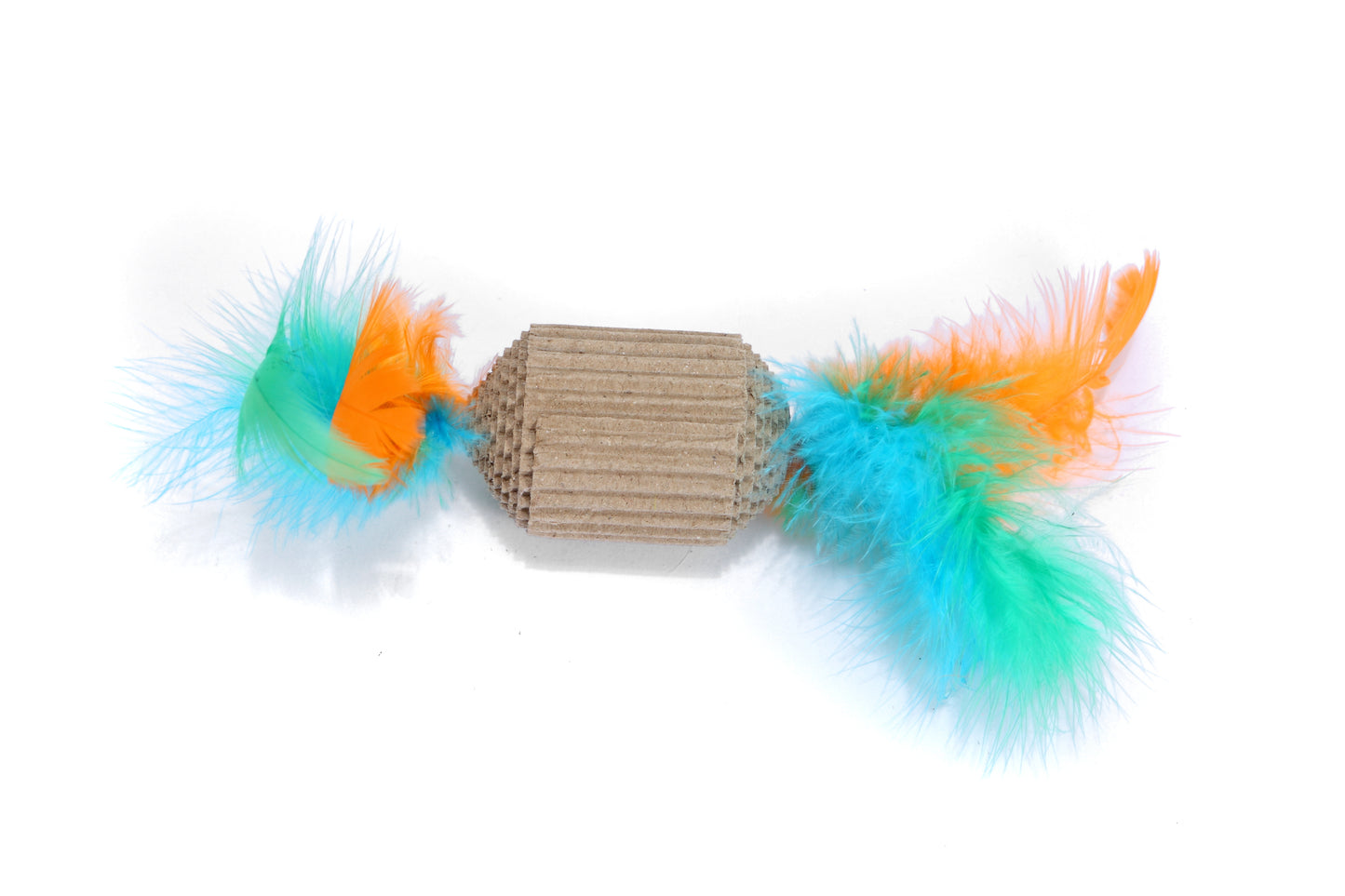 Hexagonal Craft Scratcher With Feathers Interactive Cat Toy (8429083036218)