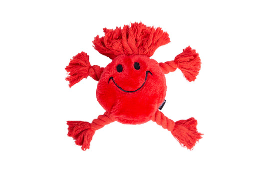 Happy Emoji Durable Plush Toy for Dogs - Red (8429083040192)