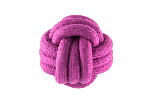 Strong and Durable Knot Ball Dog Toy - Maroon (8429083031954)