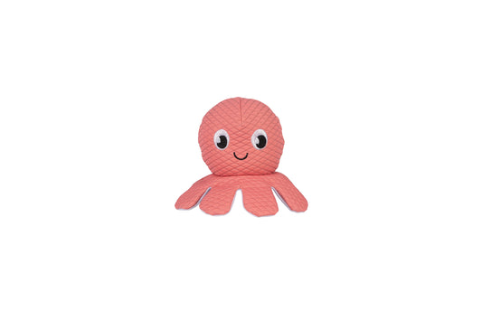 Floating Red Octopus Dog Toy with Squeaker (8429083047191)