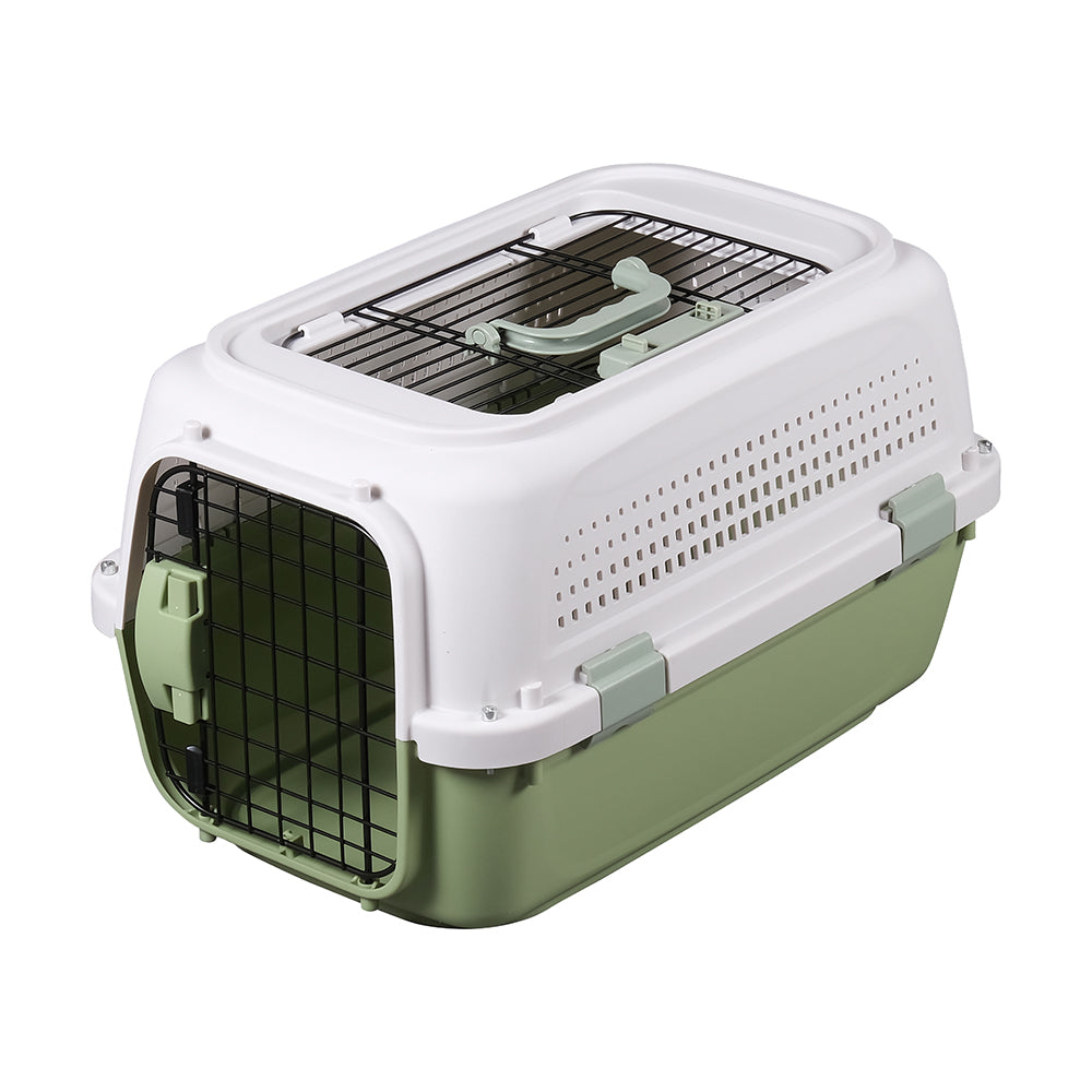 Pawsitiv Marco Polo 1 - Carrier with Skylight Top Door For Cat & Small Dog - Green