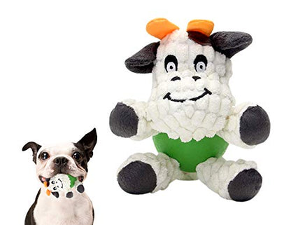 White Cow with Rubber Ball and Squeaky - Small (40-1) (6970002257150)