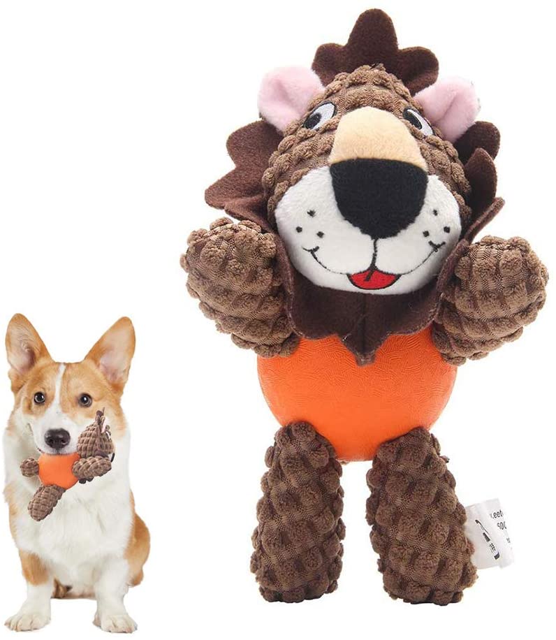 SALE: Lion with Rubber Ball and Squeaky Dog Toy -  Large (99)