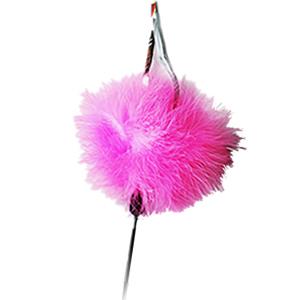 SALE: Interactive Cat Teaser Wand Toy - Pink Fluffy Ball with Bell - Small (4714785635116)