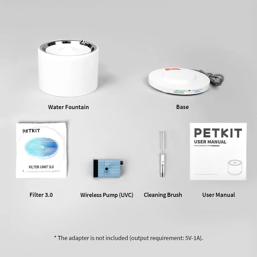 Petkit Eversweet 3 PRO "UVC Wireless Pump" Automatic Pet Water Fountain - 1.8L (6975069301891)