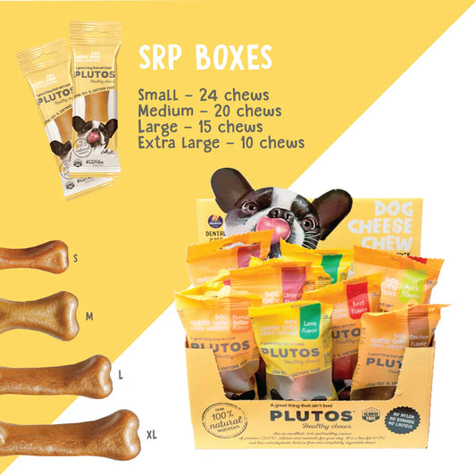SALE/Buy 1 Get 1 FREE: PLUTOS Dog Chew - Peanut Butter - Large - BOX