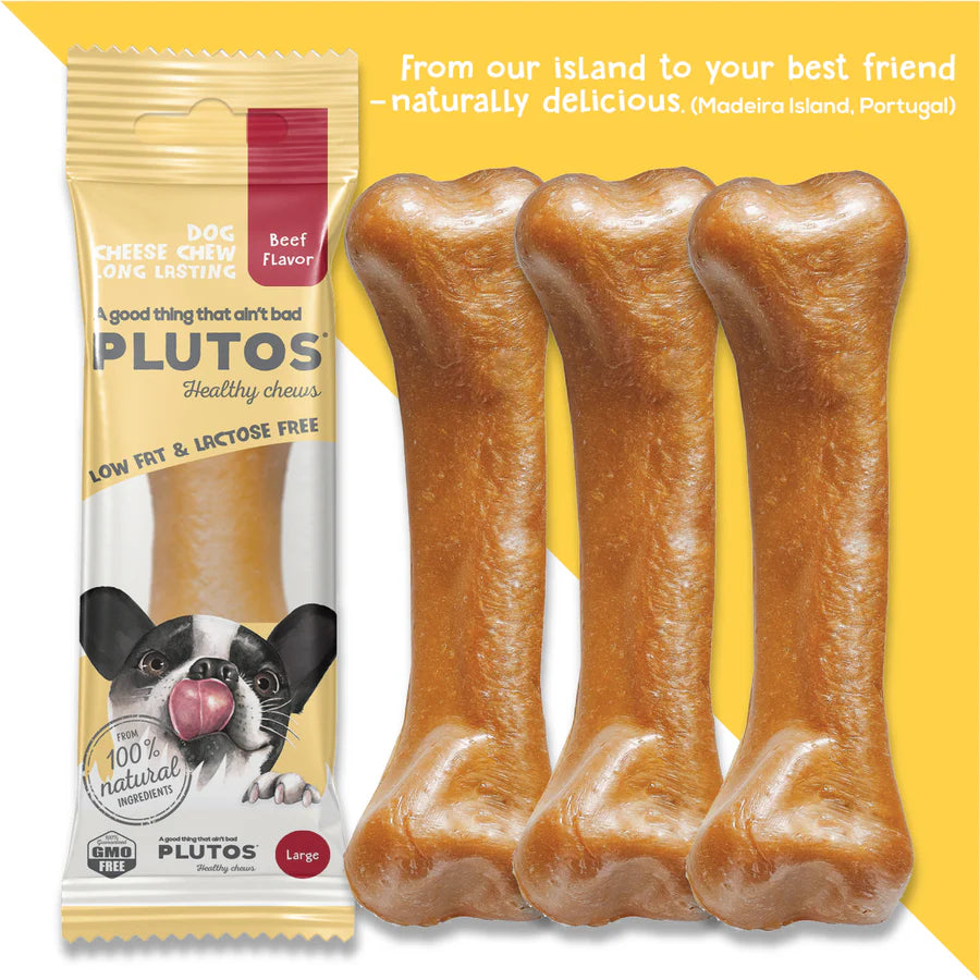 PLUTOS Dog Chew - Beef - Large - 5pcs Minimum