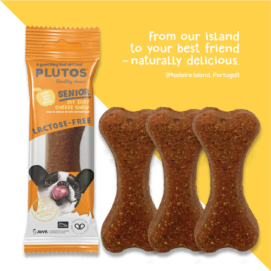 PLUTOS Soft Dog Chew – Receipe for Senior Dogs - Apple + Krill - 5pcs Minimum