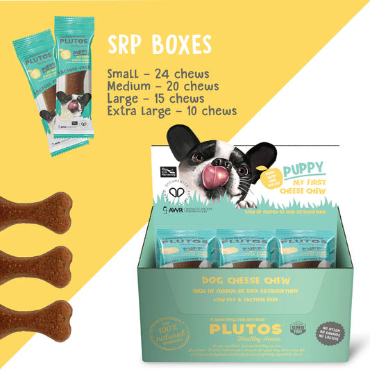 SALE/Buy 1 Get 1 FREE: PLUTOS Soft Dog Chew – for Puppies - Apple + Krill - BOX