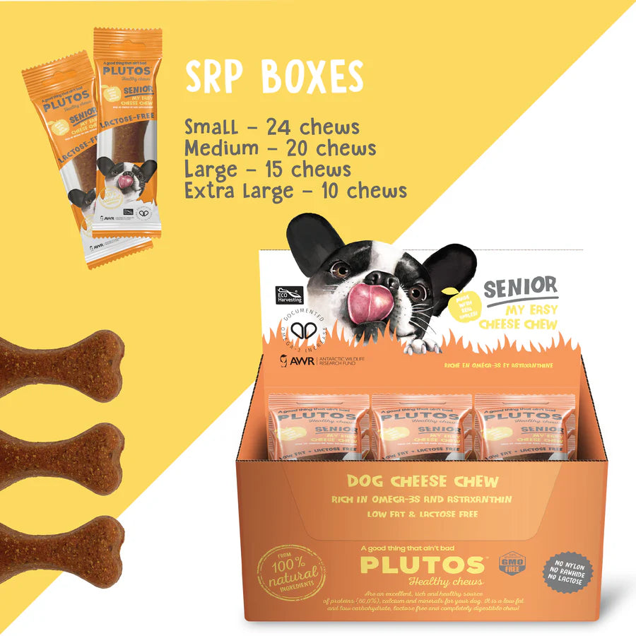 SALE/Buy 1 Get 1 FREE: PLUTOS Dog Soft Chew – for Senior Dogs - Apple & Krill - Box