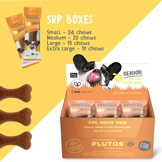 SALE/Buy 1 Get 1 FREE: PLUTOS Dog Soft Chew – for Senior Dogs - Apple & Krill - Box