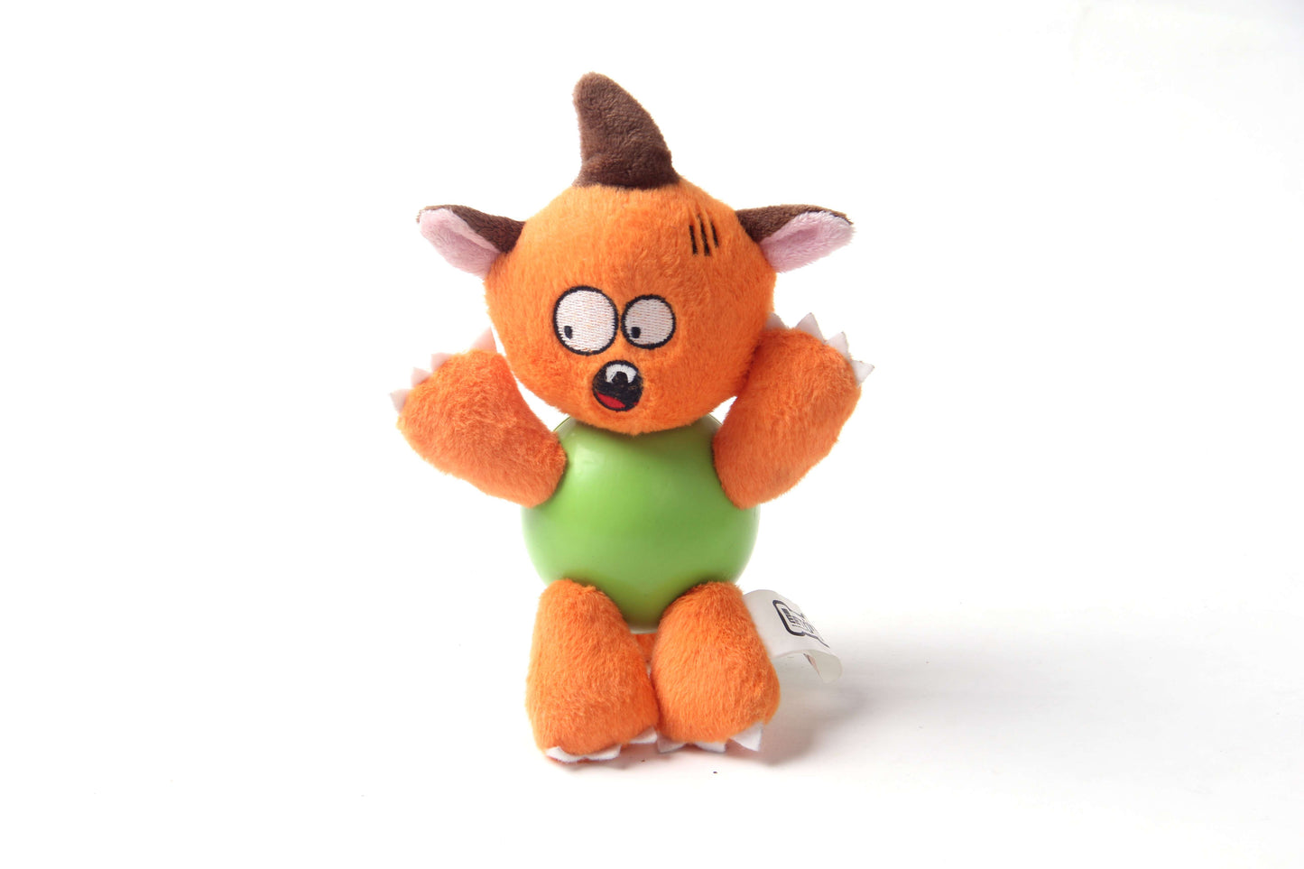 Orange Monster with Rubber Ball and Squeaky - Small (57)