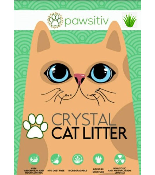 Pawsitiv Premium Silica Crystal Gel Litter for Cat - 8L - Aloe Vera (0714651971670)