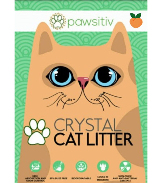 Pawsitiv Premium Silica Crystal Gel Litter for Cat - 16L - Peach (0714651971694)