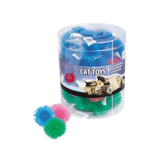 Hedgehog Thorn Balls Canister Interactive Cat Toy - 48pcs (8429083032036)