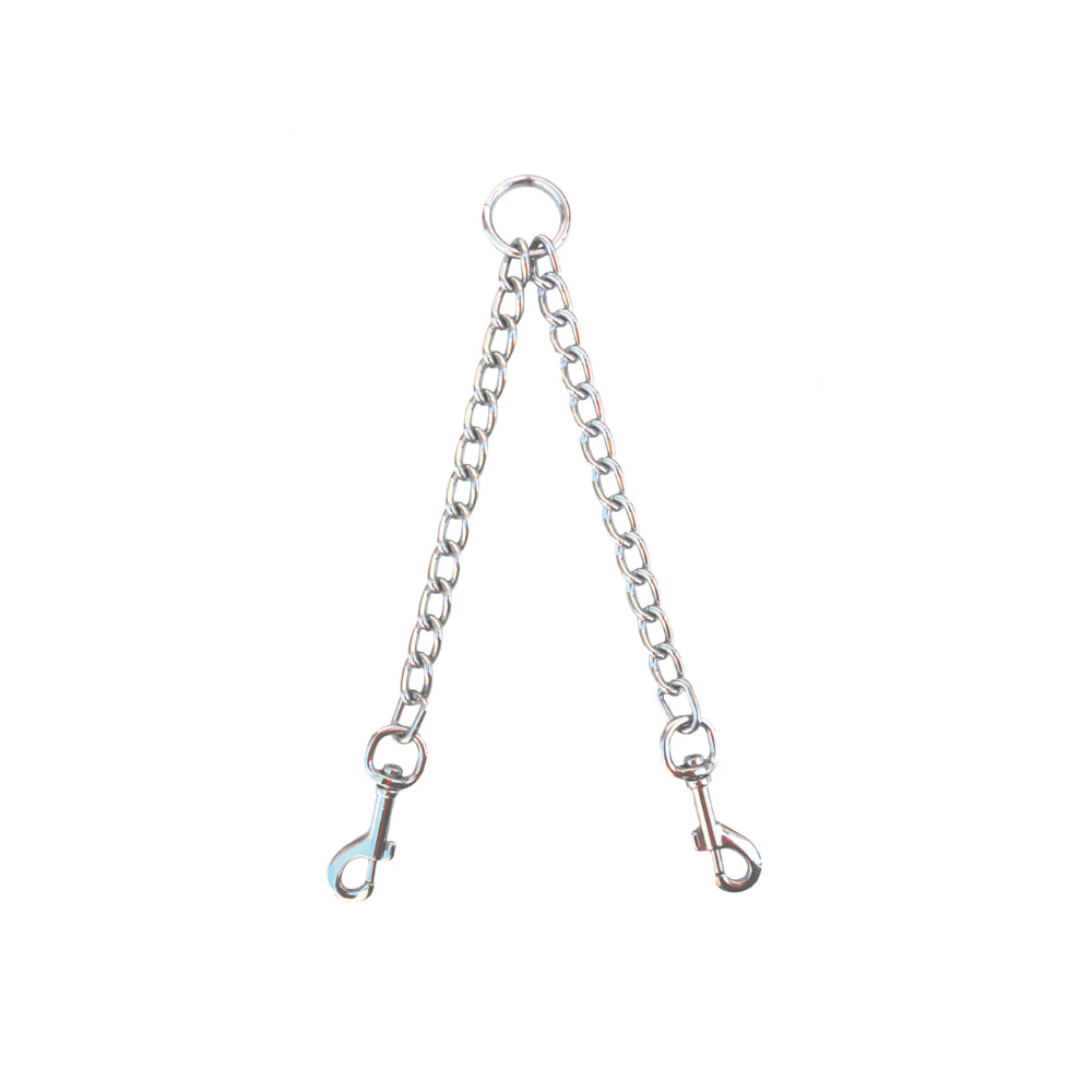 SALE: Duo Metal Chain Leash for Walking 2 Dogs (8429083023287)