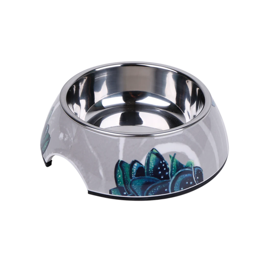 SALE: Round Classic Design Bowl - Blue Leaf