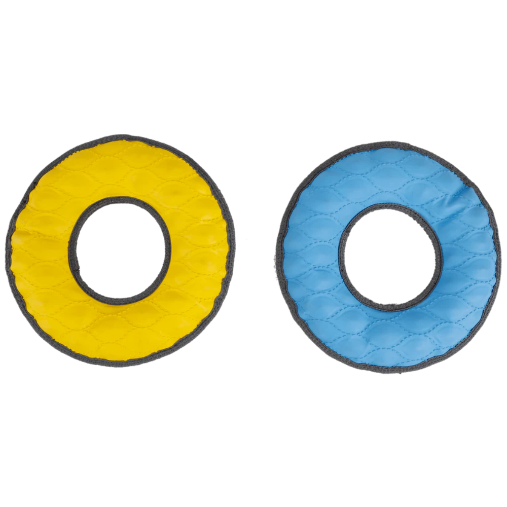 Durable and Tough Toy - Donut - Blue/Yellow