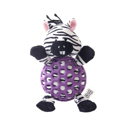 Zebra with Rubber Net and Squeaky - Large (64) (6970002252780)