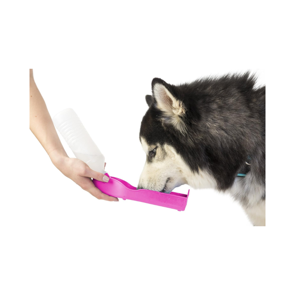 Portable Pet Water Bottle with Built-In Drinking Bowl