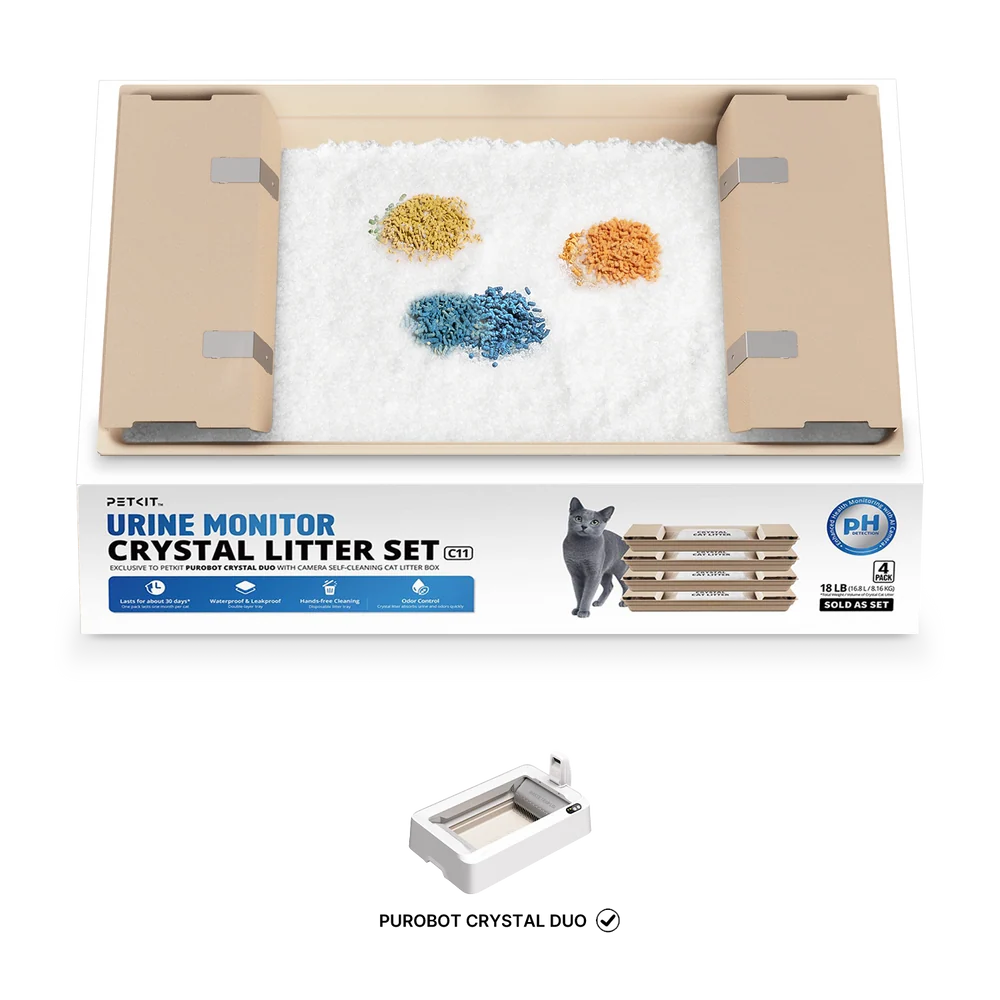 PETKIT Urine Monitor Crystal Litter Set - 4 Packs - Exclusively for Purobot Crystal Duo litter boxes (6975069306550)
