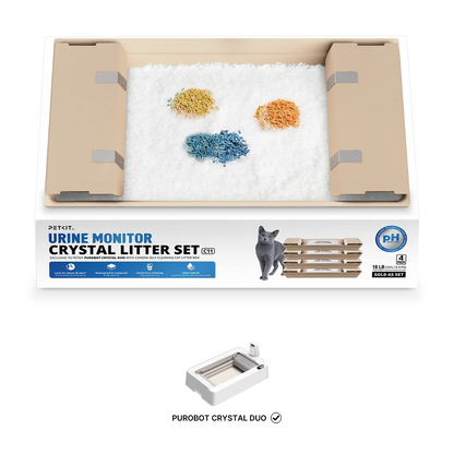 PETKIT Urine Monitor Crystal Litter Set - 4 Packs - Exclusively for Purobot Crystal Duo litter boxes (6975069306550)
