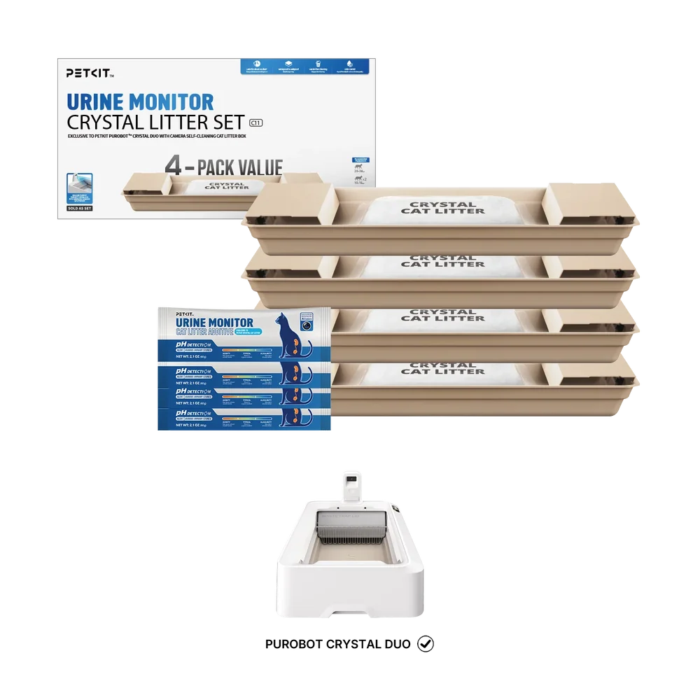 PETKIT Urine Monitor Crystal Litter Set - 4 Packs - Exclusively for Purobot Crystal Duo litter boxes (6975069306550)