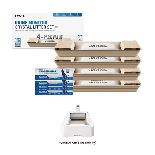 PETKIT Urine Monitor Crystal Litter Set - 4 Packs - Exclusively for Purobot Crystal Duo litter boxes (6975069306550)