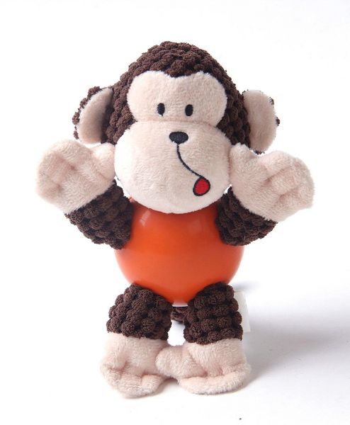 Monkey with Rubber Ball and Squeaky - Large (102)
