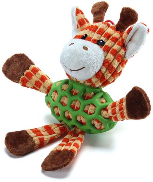 Giraffe with Rubber Net and Squeaky - Large (39)